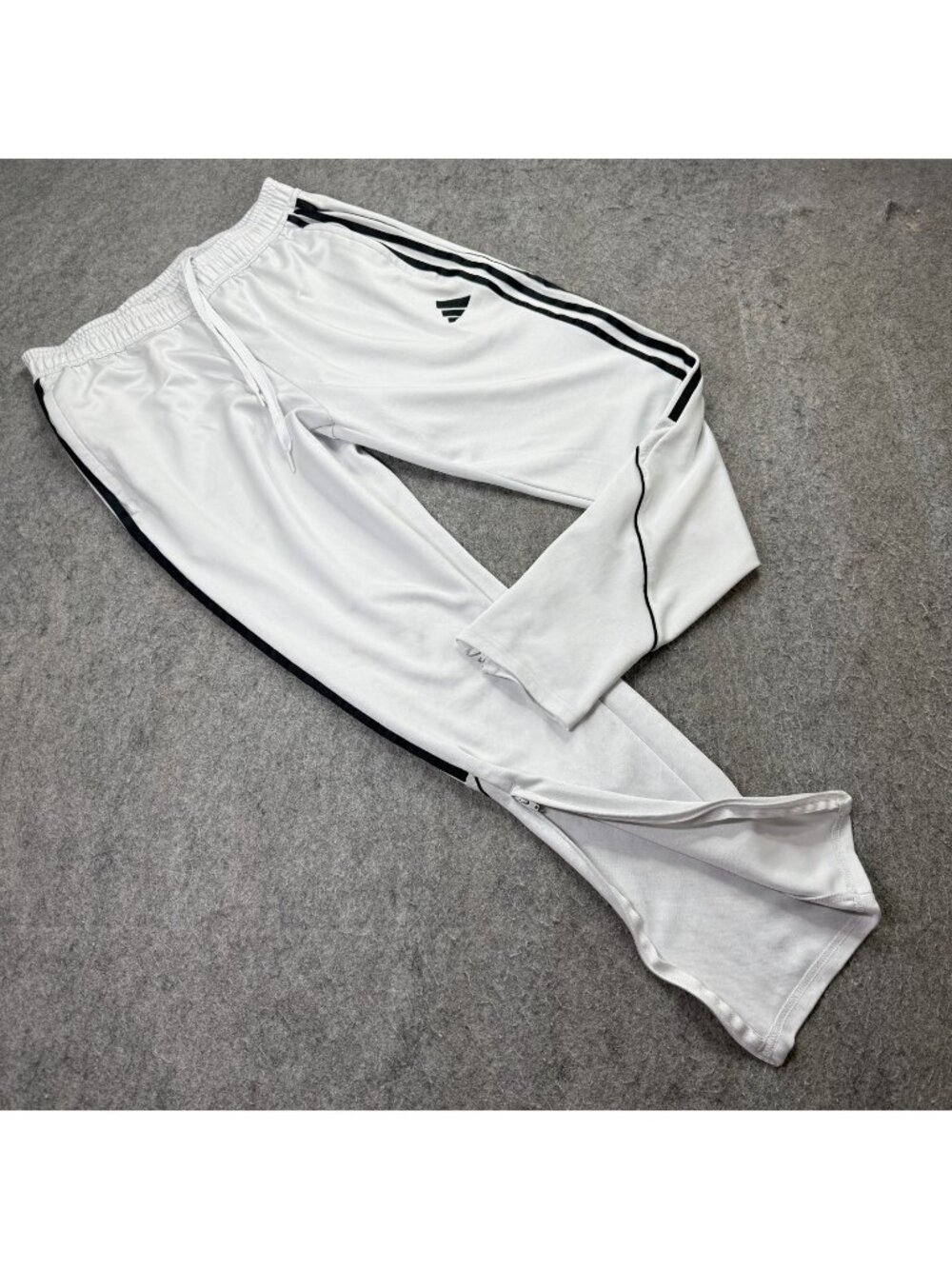 Adidas Tiro 23 League Soccer Pants Men L White Ankle Zip 29" Warmup HS3531